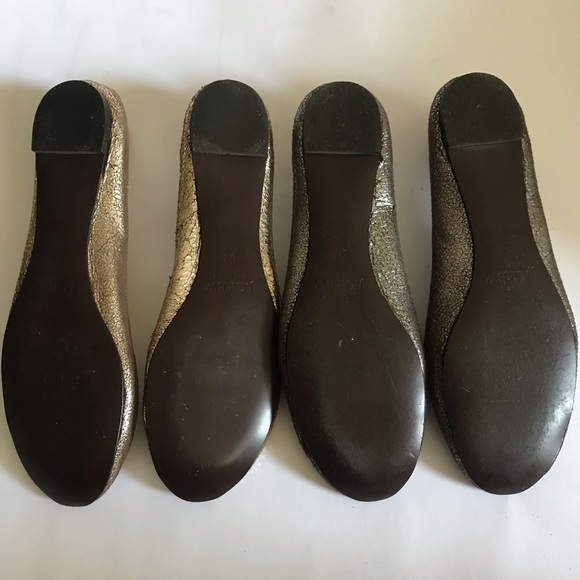 J Crew Leather Ballet Flats (Gold or Pewter) - Picture 7 of 7